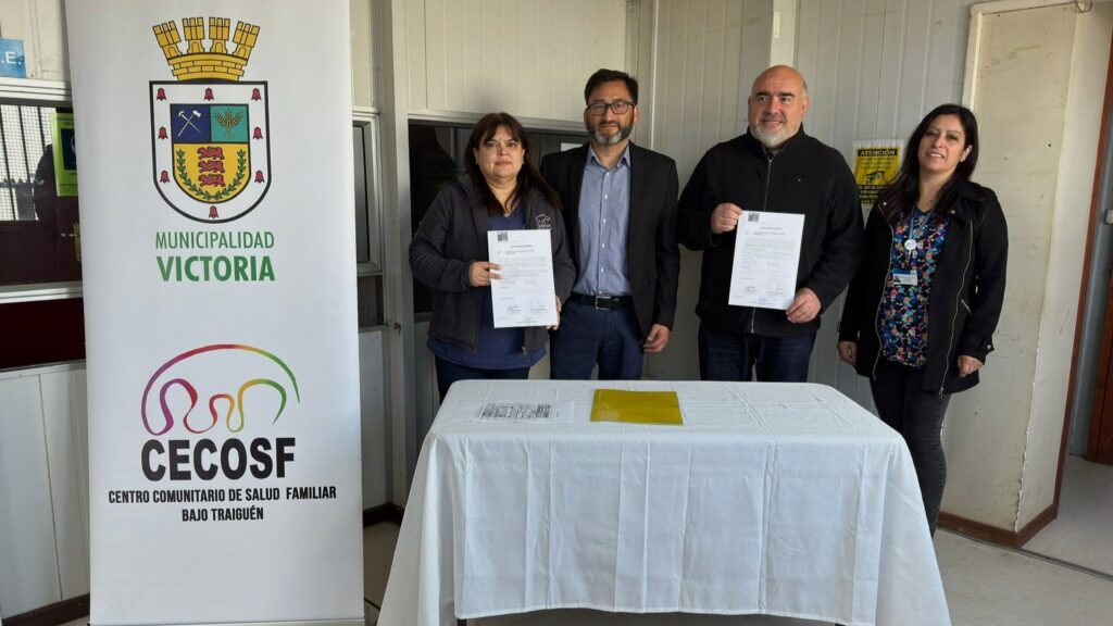 Ya se firmó el Acta de Entrega de Terreno para la Reposición del Cecosf del Bajo Traiguén